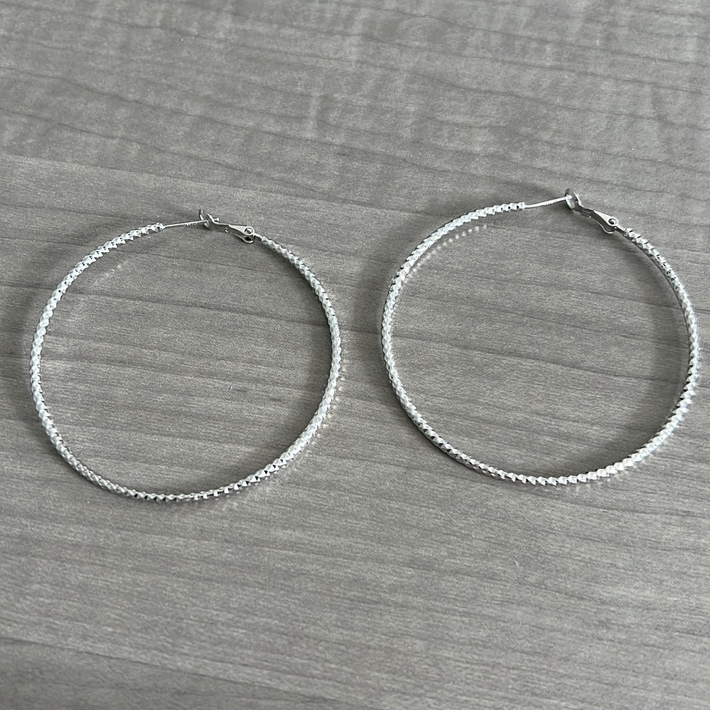 Silver Hoops